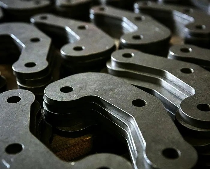 stacks of laser cut flanges